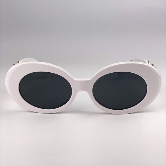 NEW Versace VE4426BU 314/87 MAXI MEDUSA BIGGIE White Dark  Gray Oval Sunglasses - Picture 4 of 12